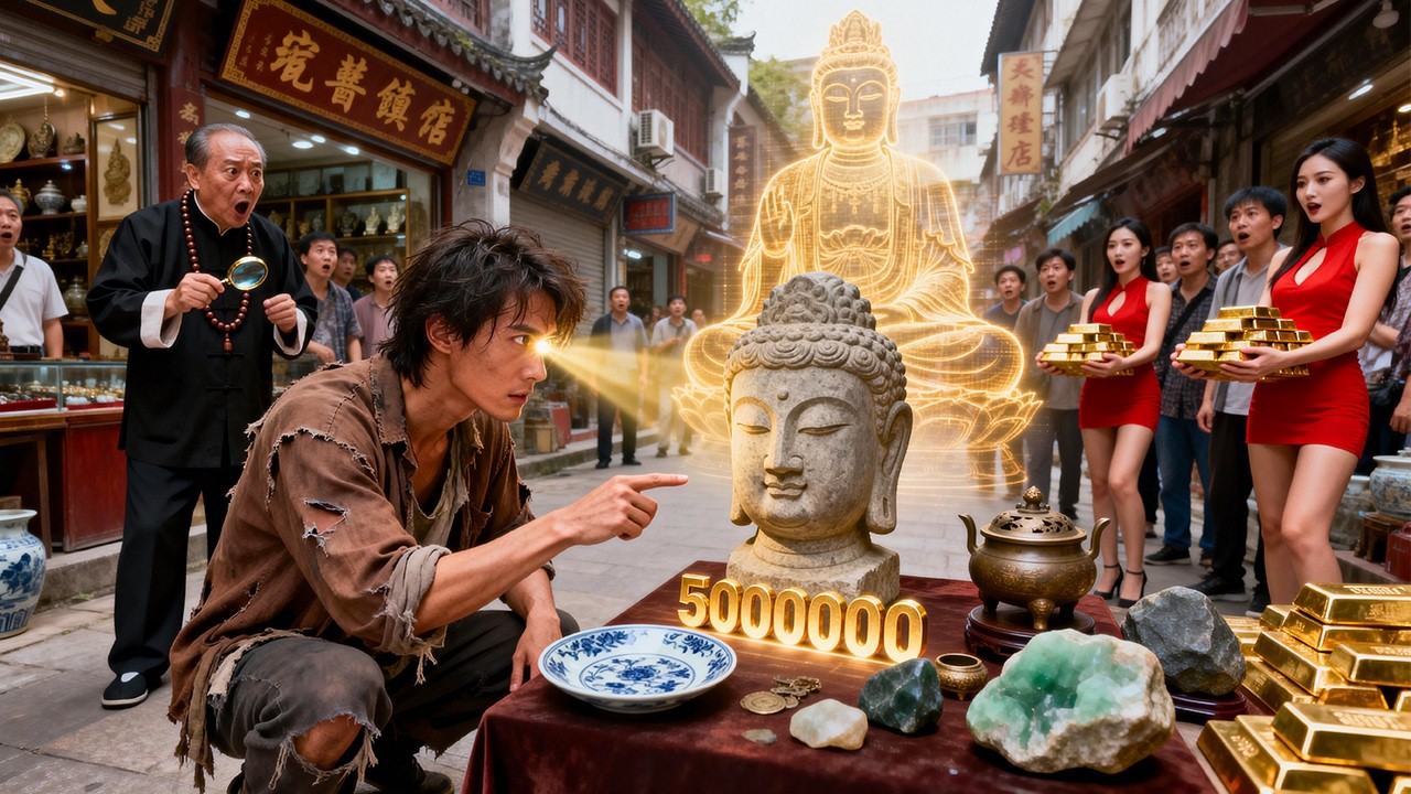 欠債百萬的窮小子一眼識破佛像玄機！不顧阻攔當場砸開，天價夜明珠現世，古玩圈直接橫著走，美女CEO瘋搶嫁他！#短劇 #drama #鉴宝 #精彩影视