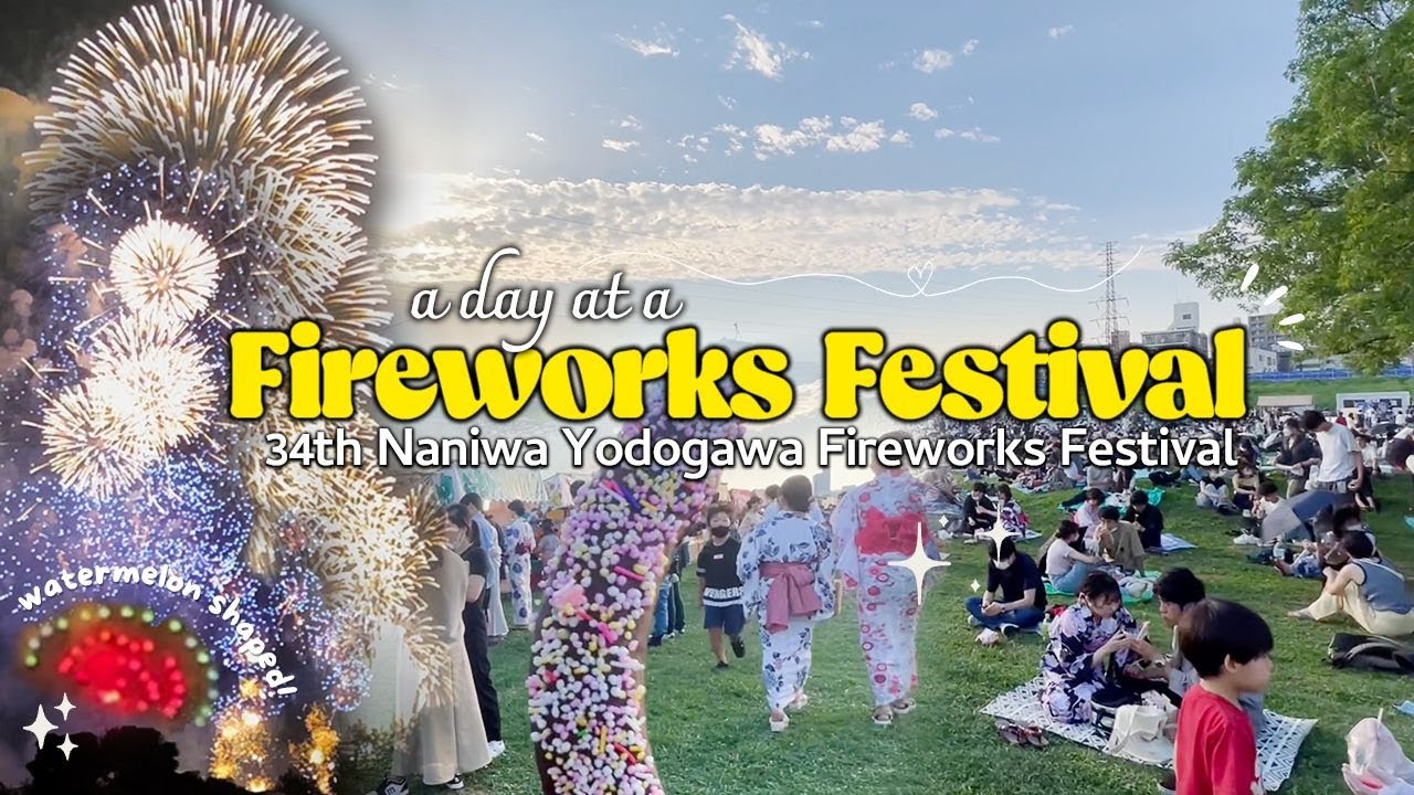 The BEST Way To Spend Summer in Japan 🍉 The Naniwa Yodogawa Fireworks Festival ✨