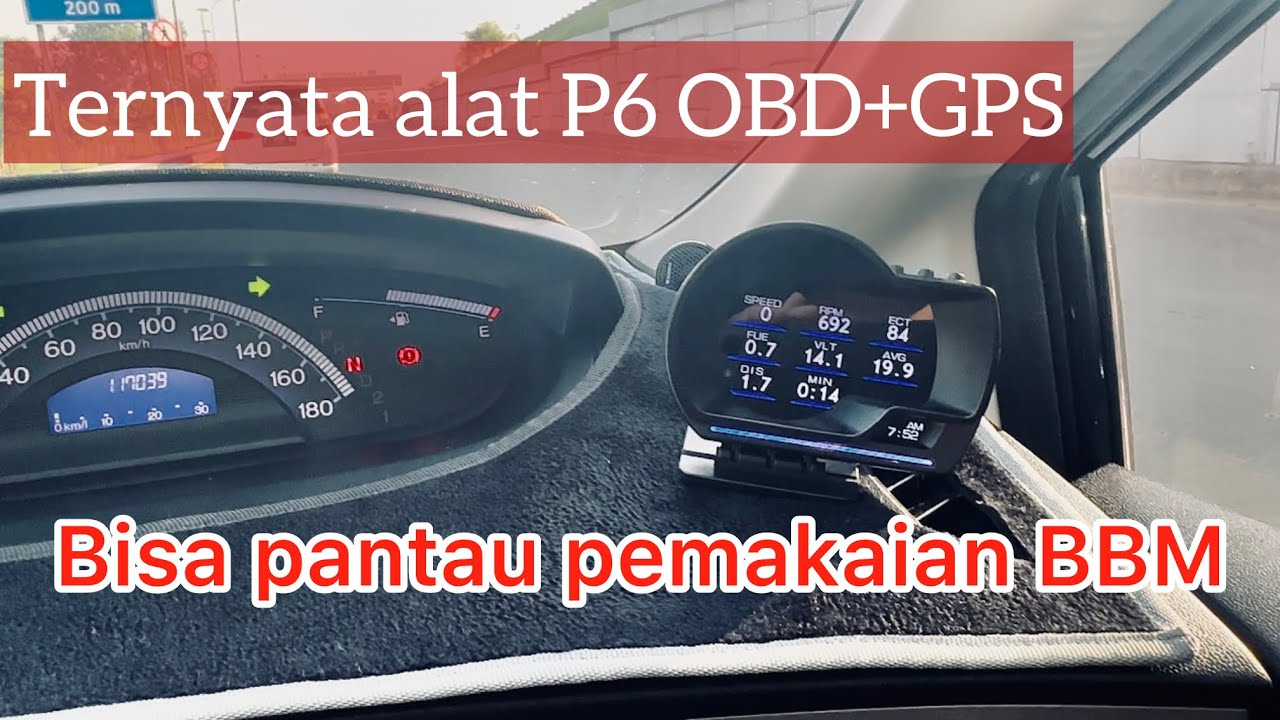 Honda Freed : Pemasangan alat smart gauge P6 OBD+GPS ..bisa untuk analisa pemakaian BBM