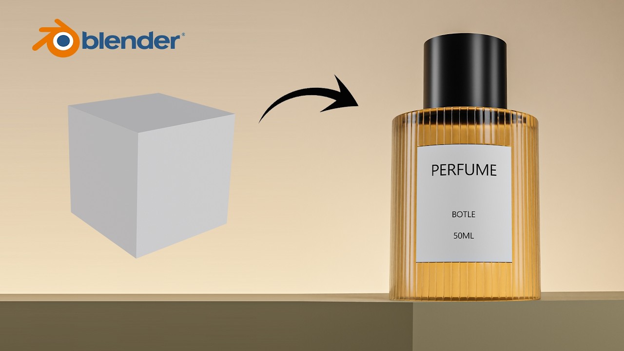 How to Create a Realistic Perfume Bottle in Blender | Product Rendering Tutorial