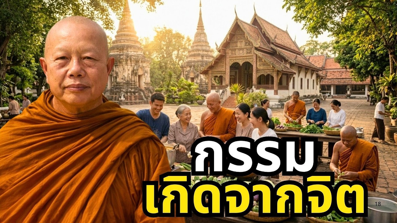 กรรมเกิดจากจิต..  ธรรมะคลายทุกข์ พระมหาบุญช่วย ปัญญาวชิโร