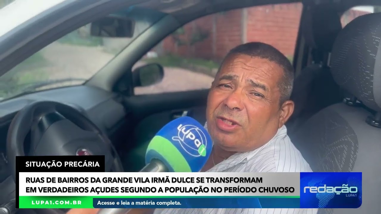 Ruas de bairros da Grande Vila Irmã Dulce se transformam em verdadeiros açudes segundo a população: