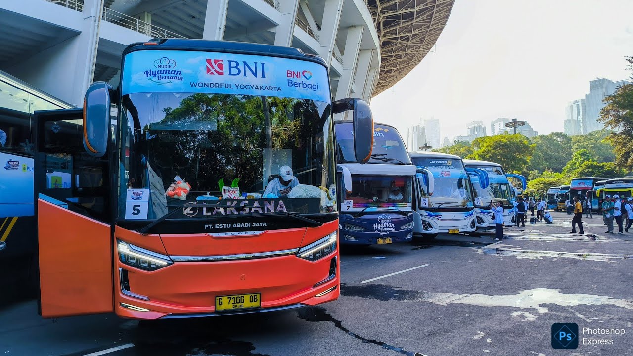 PULUHAN BUS MEMADATI STADION GBK ‼️ Pelepasan Mudik Gratis BUMN 2026 