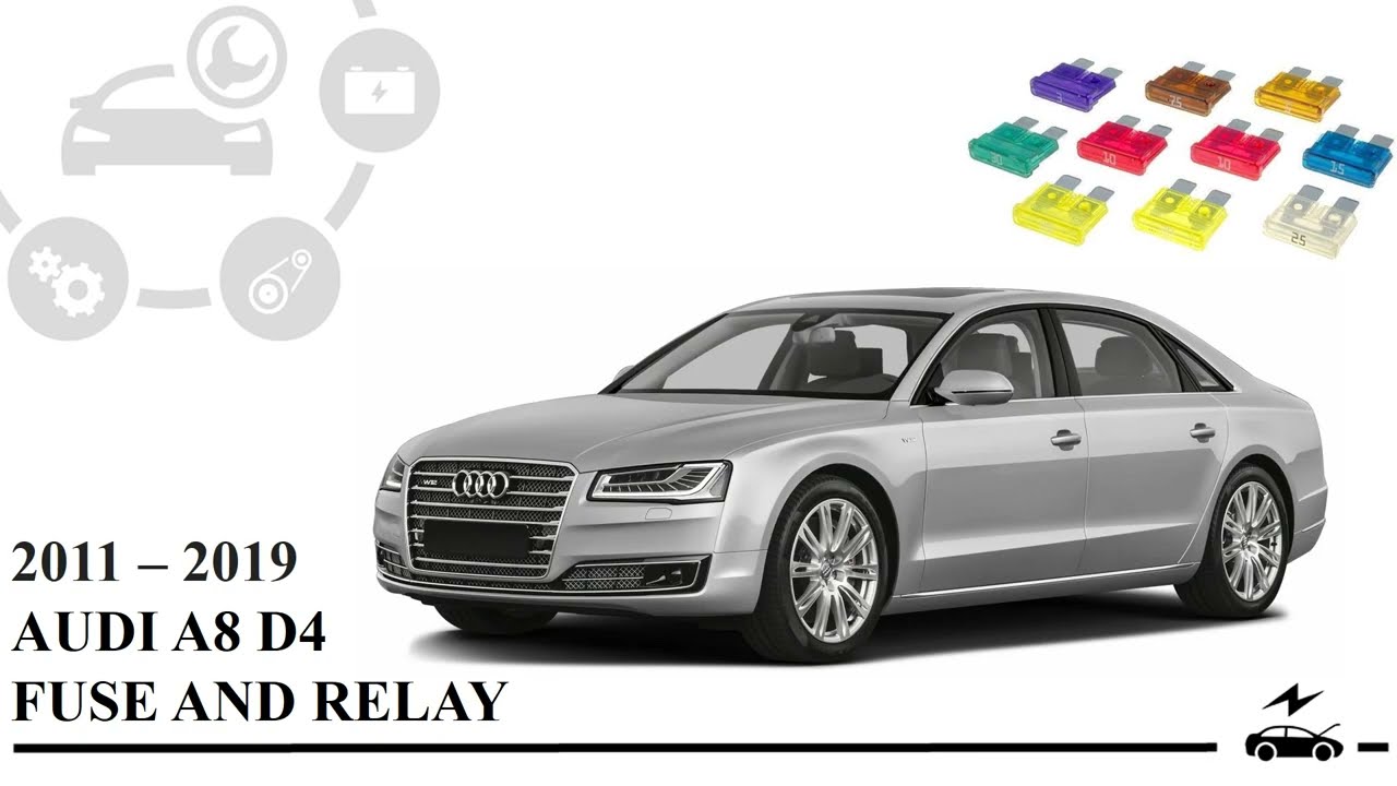 Fuse box diagram Audi A8 2011 - 2019 and relay with assignment and location
