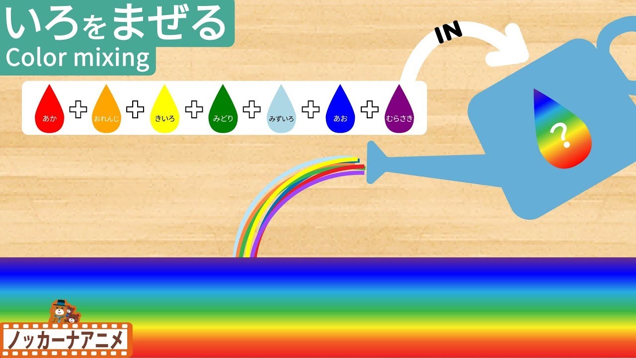 何色になるかな？いろをまぜて遊んでみよう！色の名前をおぼえる 知育【赤ちゃん・子供向けアニメ】Color mixing for kids