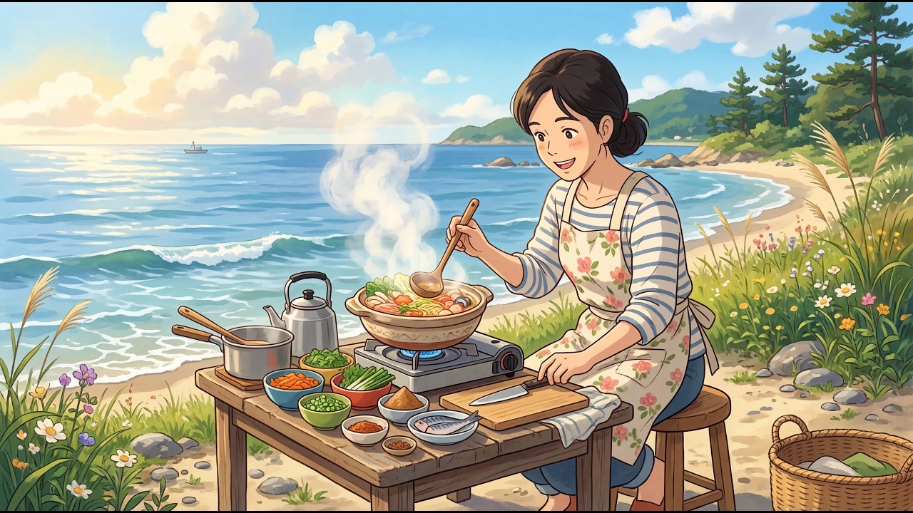 Cozy Rainy Afternoon in a Village Kitchen 🏡 Cooking Warm Soup & Fresh Bread | ASMR Ghibli-Style