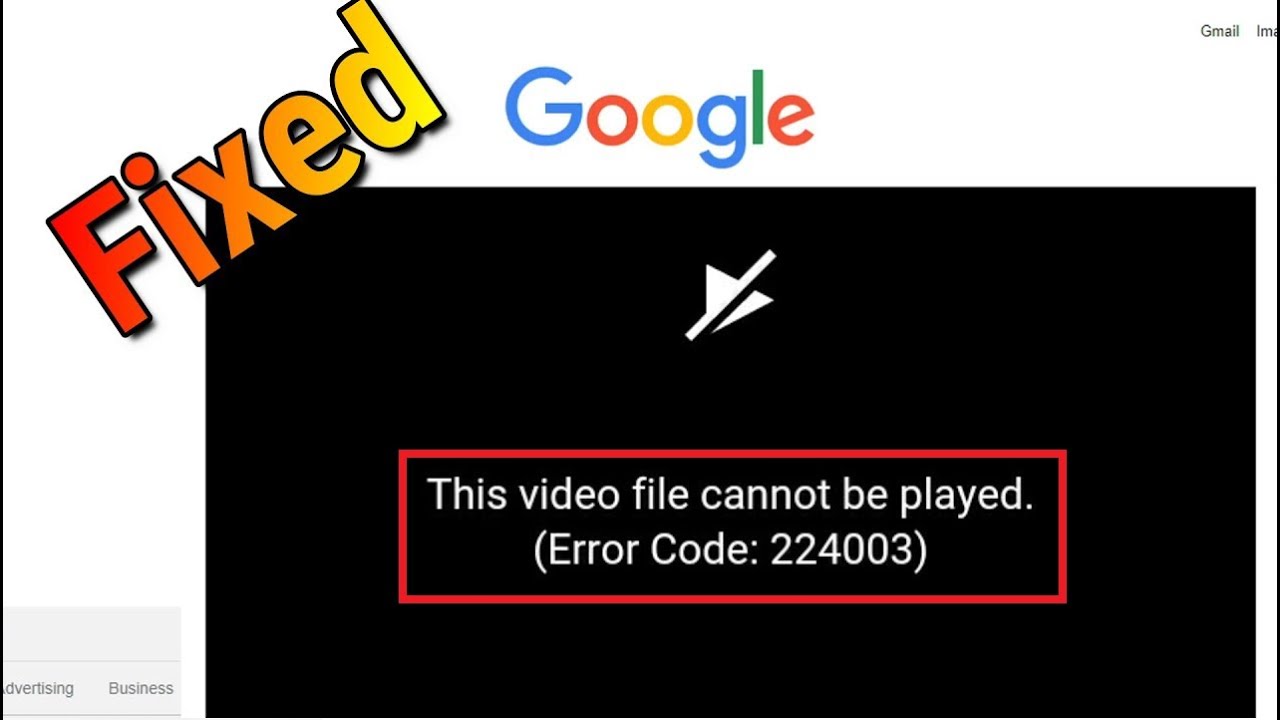 Как исправить ошибку Google Chrome. Невозможно воспроизвести этот видеофайл. Код ошибки 224003