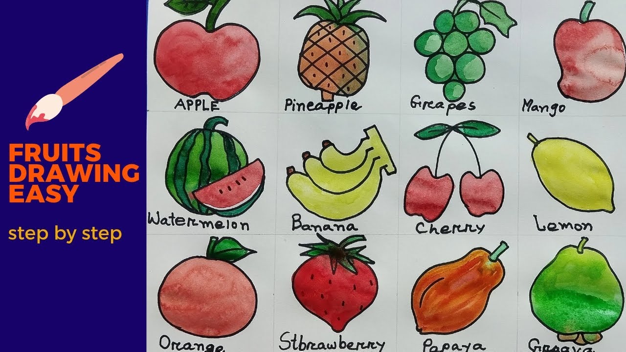 Super Easy Fruit Drawing Tutorial for Beginners!