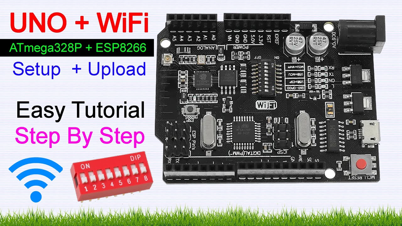 UNO+WiFi R3 ATmega328P + ESP8266 Module 32Mb Memory USB TTL CH340G  ❤❤ Easy Tutorial Step By Step ❤❤