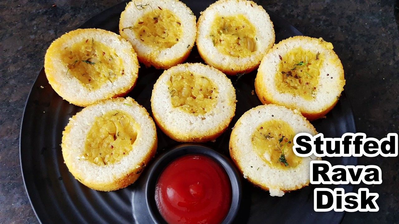 Stuffed Rava Disc |  सूजी का नया और टेस्टी नाश्ता