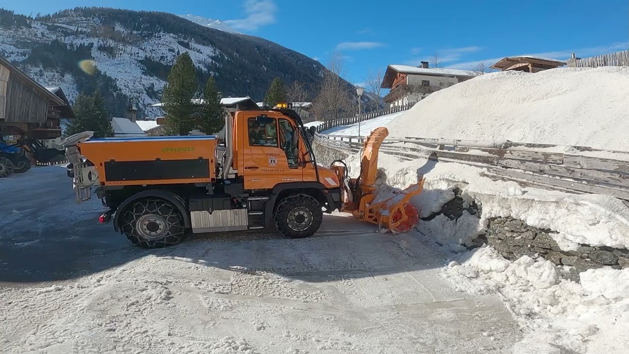 ❄️#winterdienst❄️#schneeräumung❄️Fräsen bei Kaiserwetter☀️😎