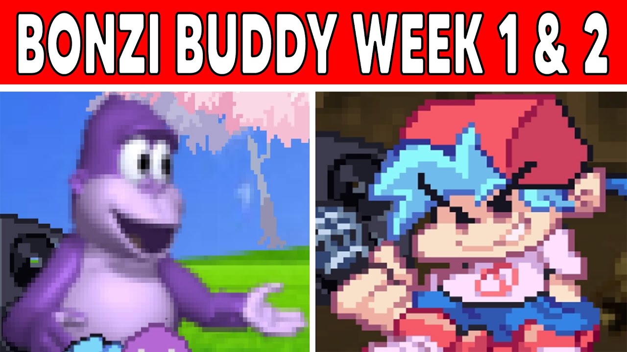 FNF vs Bonzi Buddy Revenge Week 1 & 2 Full Week + Cutscenes + Ending (FNF Mods)