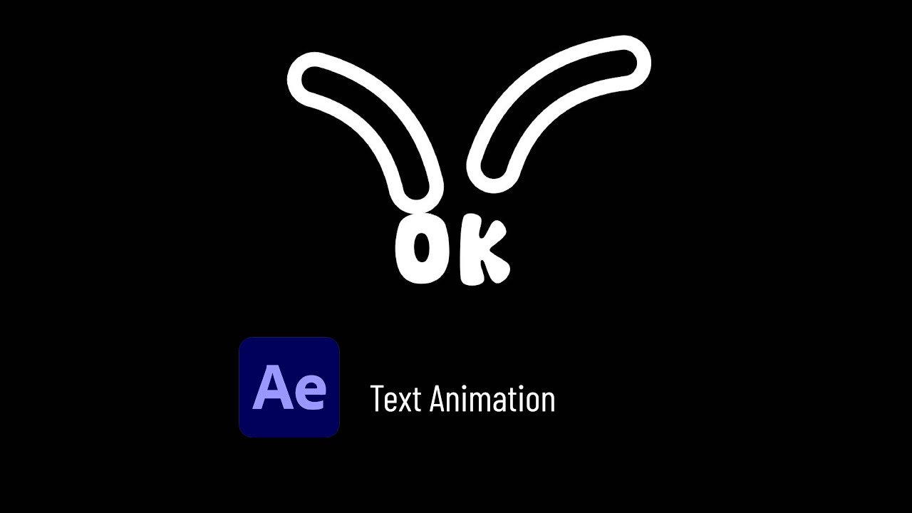 Fun Text Animation Practice in After Effects | OK Bounce Effect