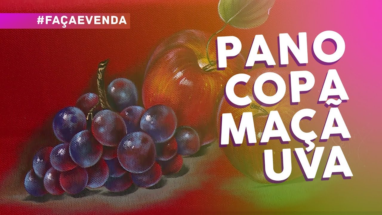 Pano de copa maçãs e uvas por Verônica Silva