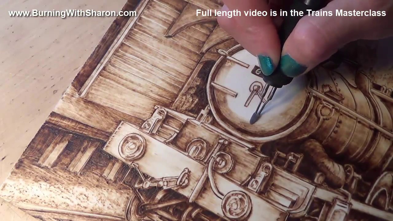 Pyrography: Trains Burning Smooth Shading on Uneven Wood