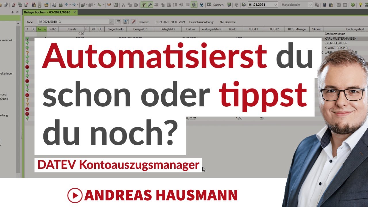 Automatisierst du schon oder tippst du noch? Der DATEV Kontoauszugsmanager in DATEV Rechnungswesen