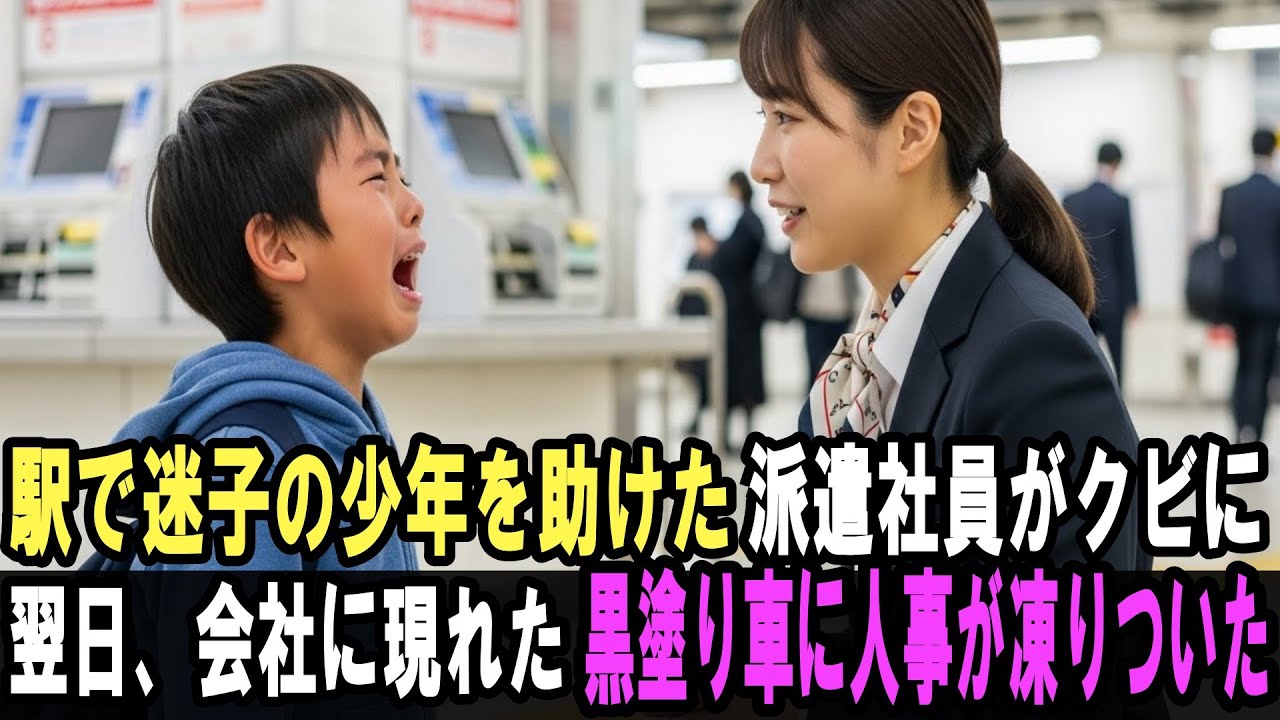 「あ、お前クビな」駅で゙迷子の児童を助けた派遣社員を即日解雇した人事部長　翌日、黒塗りの高級車が現れて