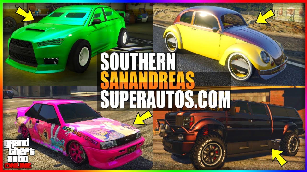 TOP 10 MEJORES VEHICULOS de SOUTHERN SAN ANDREAS SUPER AUTOS| GTA 5 Online |2021| Cjp_Mystic