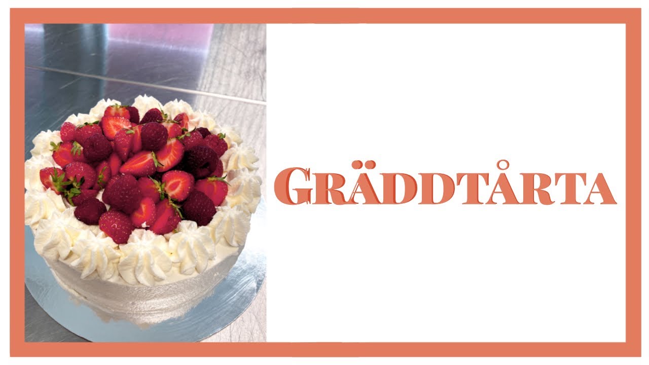 Gräddtårta - spackla och garnera