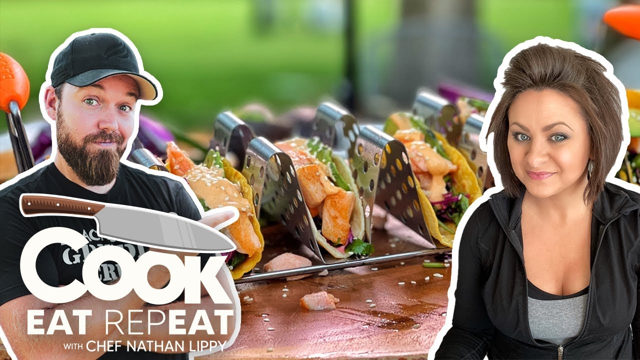 Blackstone Betty's Elevated Salmon Tacos| Cook Eat Repeat | Blackstone Griddles