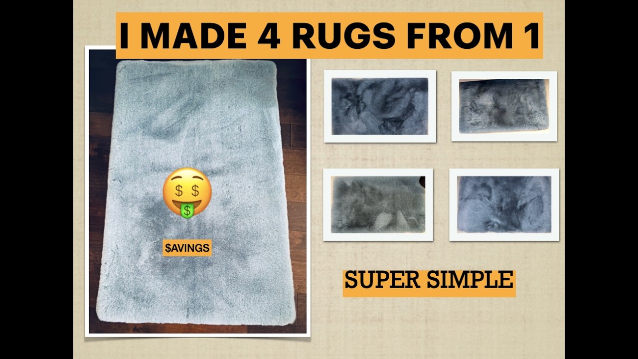 1. Ковер из искусственного меха в виде кролика из коллекции Laguna Home Collection, разделенный н...