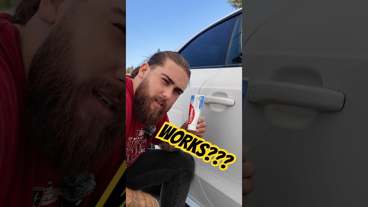 Can Toothpaste Really Remove Car Scratches? Testing the Hack! #car #betterhack #carlovers