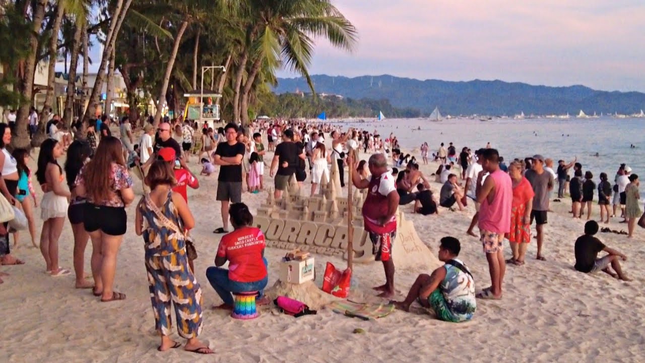 Look! This is BORACAY White Beach on April 10 2025 5:20pm Walk Lalong Dumadami ang Tao