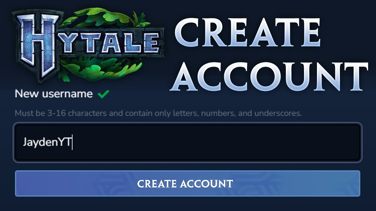 How to create a Hytale account