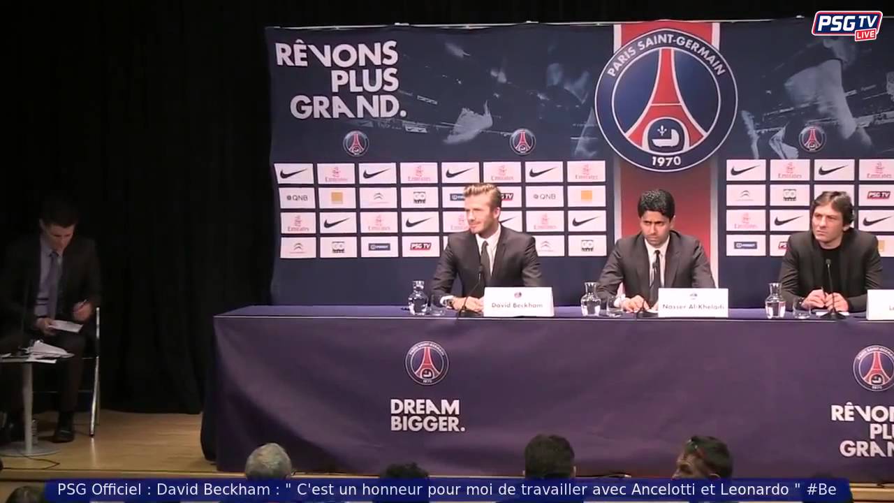David Beckham Press Conference in Paris
