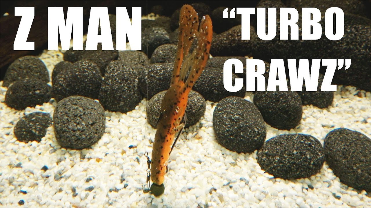 Z MAN: Turbo CrawZ! Lure action on a Shaky Head! Underwater! Full HD