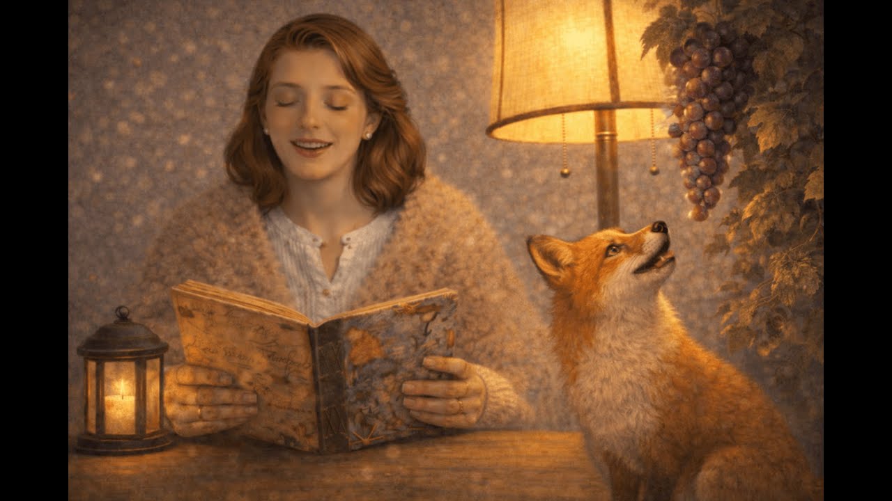 Gentle Bedtime Story for Babies | The Fox and the Grapes (Aesop) | Silent Night Stories