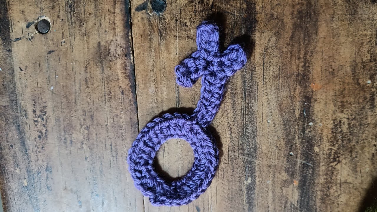 símbolo femenino / 8M  / símbolo feminista a crochet fácil y rápido / 8 M