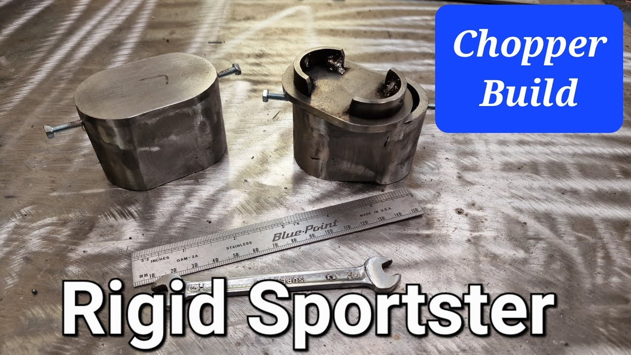 Handmade Harley Sportster Rigid Frame Build Pt1 Axle Plates
