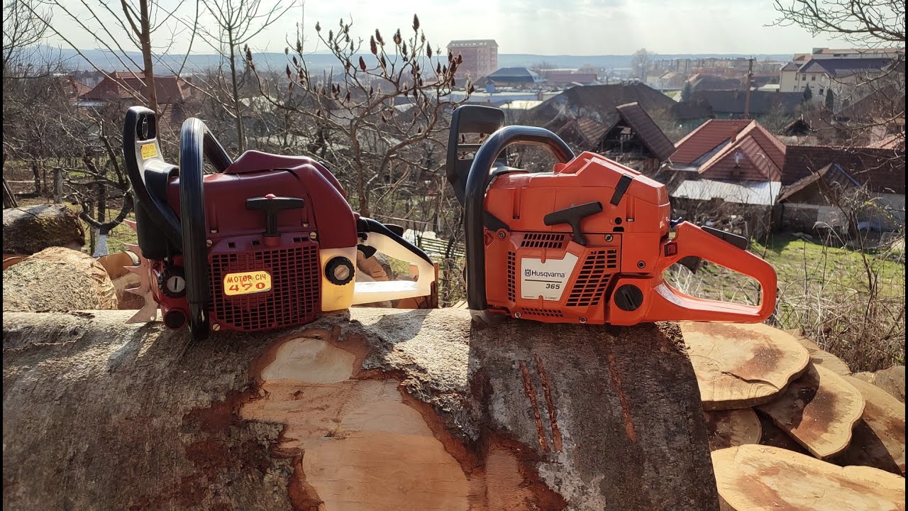 Husqvarna 365 X-Torq (70.7cc) versus Motor Sich 470 (70.6cc) - same bar & chain, both stock