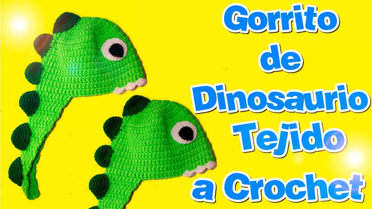 Gorrito Tejido de Dinosaurio🦕 para Bebe👶🏻