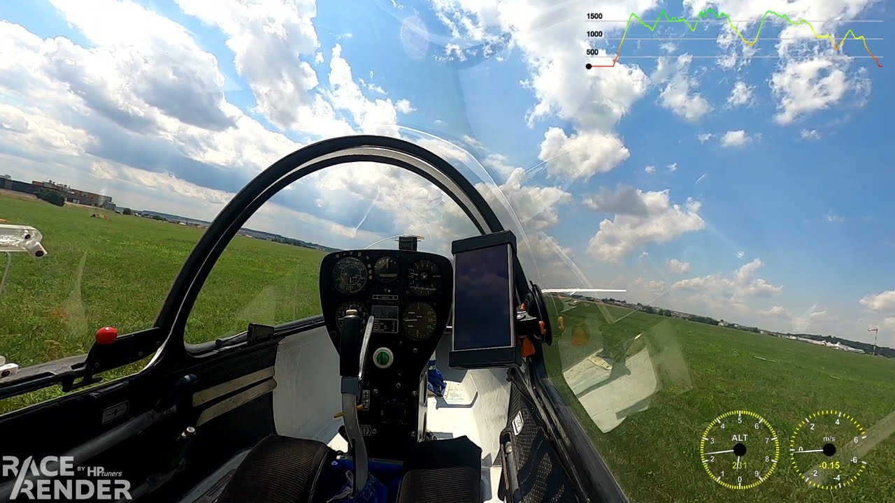 Summer thermals around the LKMB airport. 