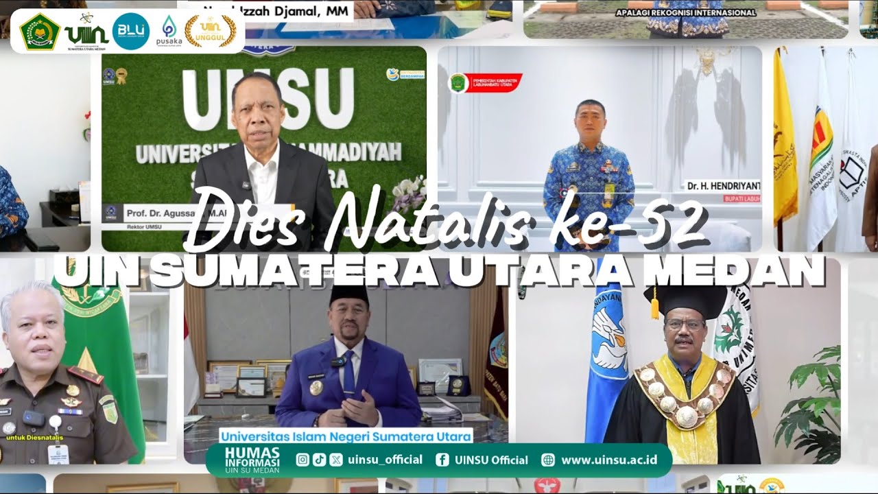 UCAPAN DIES NATALIS KE-52 UIN SUMATERA UTARA MEDAN