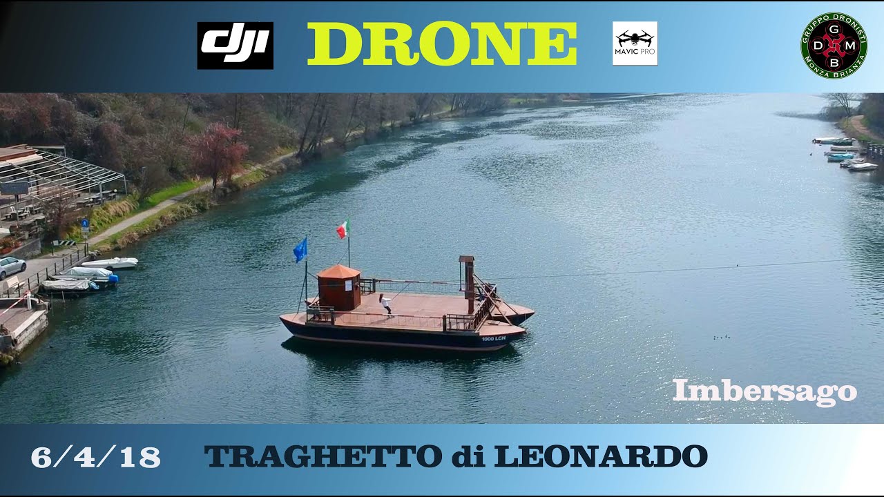 TRAGHETTO DI LEONARDO DA VINCI - IMBERSAGO (LC) In volo col drone