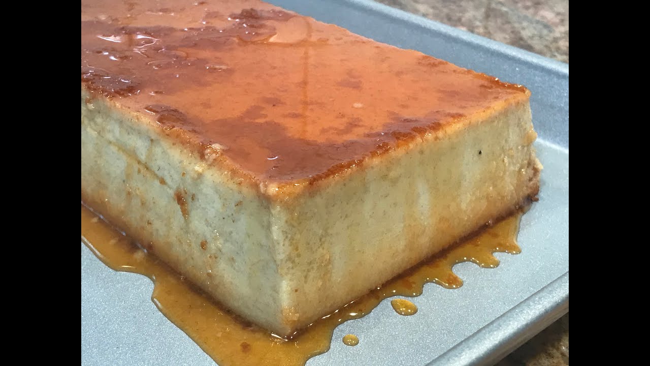 CREMA VOLTEADA de platano   Flan de banana
