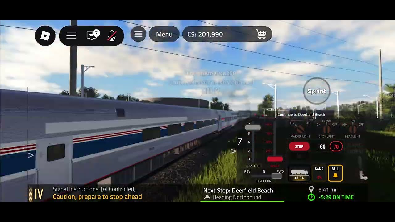 Rail Sim Universe - US LINK Phase IV heritage Silver Meteor Northbound