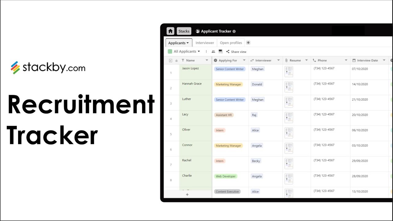 Как создать индивидуальную систему отслеживания кандидатов | Recruitment Tracker