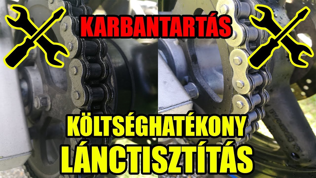 🔧KARBANTART&Aacute;S🔧 L&aacute;nctiszt&iacute;t&aacute;s / How To Clean Your Motorcycle Chain