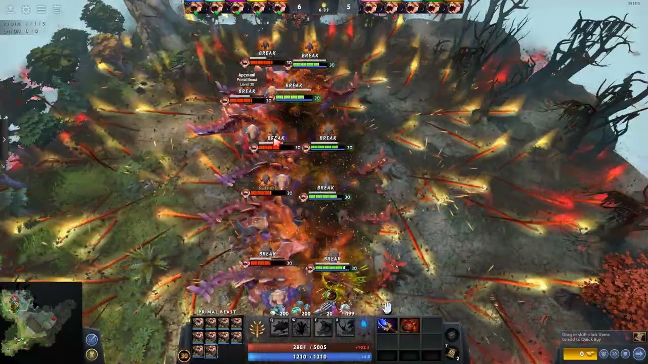 BATTLE OF BEASTS! 10x AGHANIMS 5v5 PRIMAL BEAST - DOTA 2 ARTS #dota2 #dota2gameplay