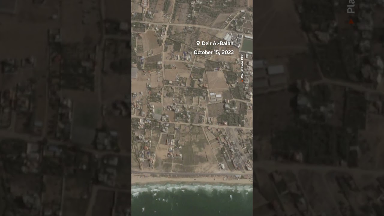 Satellite images show swathes of destruction in Gaza