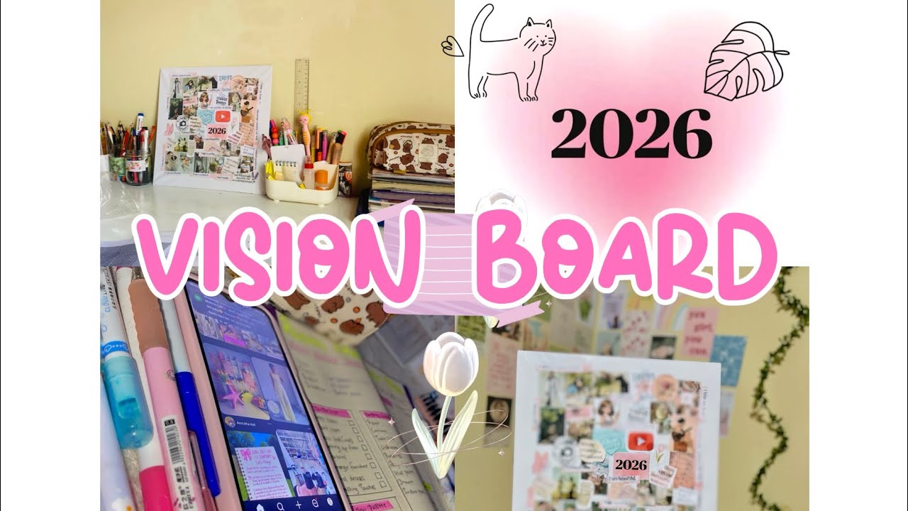 Manifesting 2026 🌷 | Vision Board Vlog ✨🧿|Dream , Align & Create🤍📌