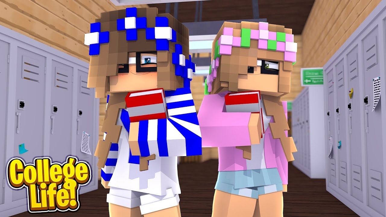 Minecraft College Life: LITTLE CARLY AND LITTLE KELLY GO TO COLLEGE! (Minecraft Roleplay).