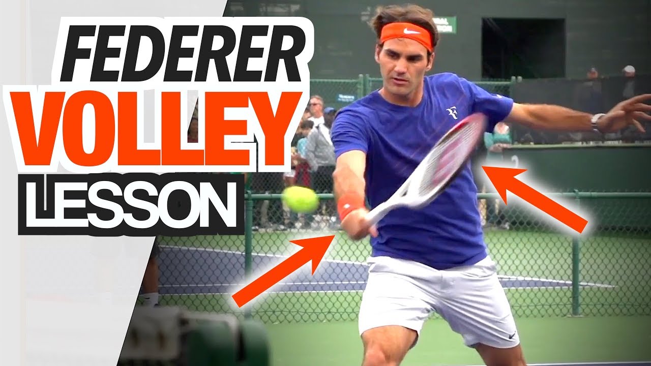Volley Like Roger Federer - One Handed Backhand Volley Tennis Lesson