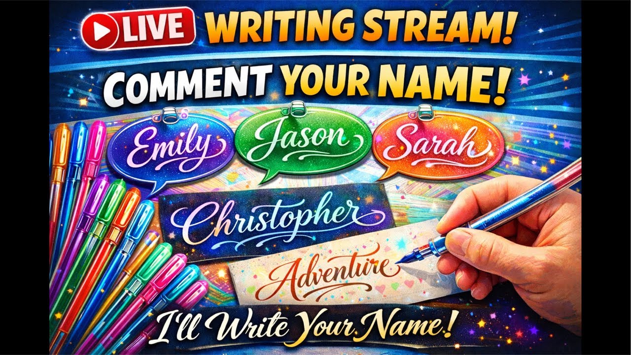 Live Calligraphy Name Writing/ Hand Written names