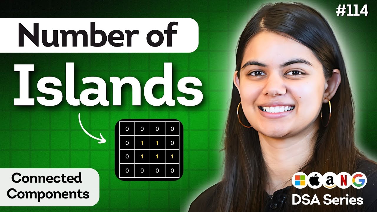 Number of Islands | Connected Components in Matrix | Leetcode 200