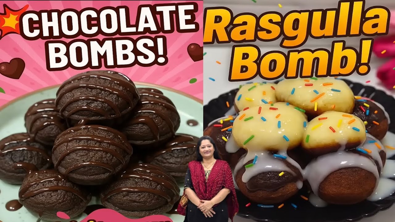 Chocolate Rasgulla Bomb | Internet Ka Naya Sweet Craze Ek Bite Mein Chocolate + Rasgulla Surprise 